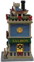 Lemax the tackle house seafood restaurant verlicht kersthuisje Caddington Village 2026 - afbeelding 3