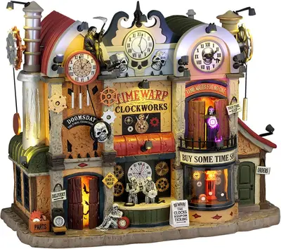 Lemax timewarp clockworks bewegend huisje Spooky Town 2026 - afbeelding 1
