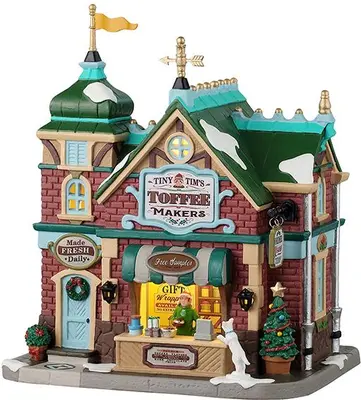 Lemax tiny tim's toffee makers verlicht kersthuisje Caddington Village 2025 - afbeelding 1