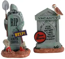 Lemax tombstone duo s/2 accessoire Spooky Town 2021 - afbeelding 1