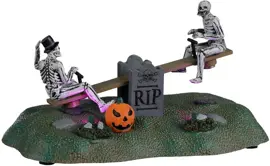Lemax tombstone see-saw, b/o (4.5v bewegend tafereel Spooky Town 2022 - afbeelding 1