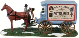 Lemax traveling photographer wagon, s/3 kerstdorp tafereel Caddington Village 2021 - afbeelding 4