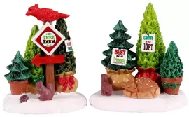 Lemax tree farm display s/2 kerstdorp accessoire Vail Village 2021 - afbeelding 1