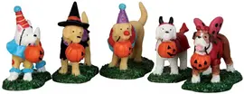 Lemax trick or treating dogs s/5 halloween figuur Spooky Town 2015 - afbeelding 1