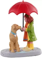 Lemax umbrella sharing kerstdorp figuur type 2 Caddington Village 2021 - afbeelding 1