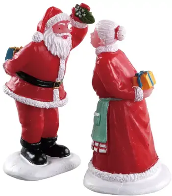 Lemax under the mistletoe s/2 kerstdorp figuur type 3 Santa's Wonderland 2018 - afbeelding 1