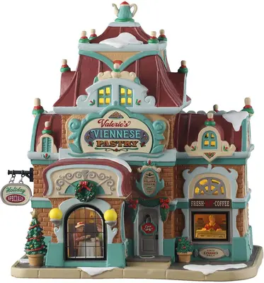 Lemax valerie‘s viennese pastry verlicht kersthuisje Caddington Village 2025 - afbeelding 2