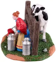 Lemax victorian dairy farmer kerstdorp tafereel Caddington Village 2021 - afbeelding 4