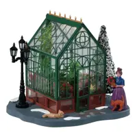 Lemax victorian greenhouse verlicht kerstdorp tafereel 2018 - afbeelding 1