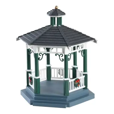 Lemax victorian park gazebo kerstdorp tafereel Caddington Village 2018 - afbeelding 1