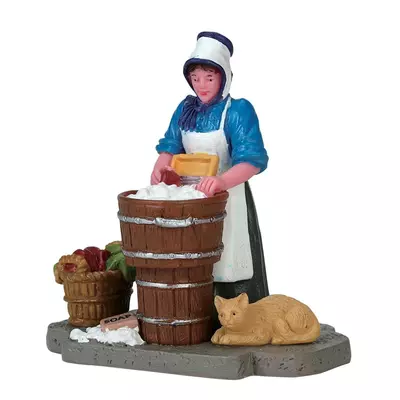 Lemax washerwoman kerstdorp figuur type 2 Caddington Village 2017 - afbeelding 1