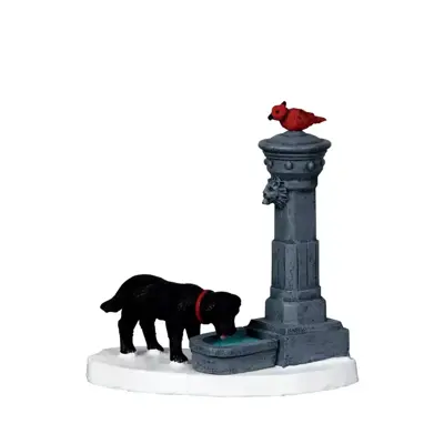 Lemax water fountain kerstdorp accessoire Caddington Village 2010 - afbeelding 1