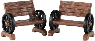 Lemax western bench accessoire Spooky Town 2026 - afbeelding 1