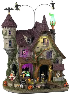 Lemax wicked garden coven bewegend huisje Spooky Town 2024 - afbeelding 1