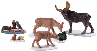 Lemax wild animals, set of 5 kerstdorp figuur type 6 2019 - afbeelding 1