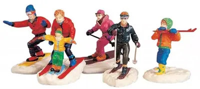 Lemax winter fun figurines s/5 kerstdorp figuur type 6 Vail Village 1999 - afbeelding 1