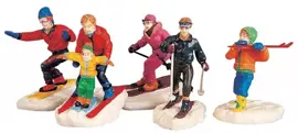 Lemax winter fun figurines s/5 kerstdorp figuur type 6 Vail Village 1999 - afbeelding 1