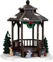 Lemax winter gazebo kerstdorp tafereel Vail Village 2014 - afbeelding 1