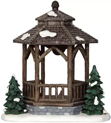 Lemax winter gazebo kerstdorp tafereel Vail Village 2014 - afbeelding 3