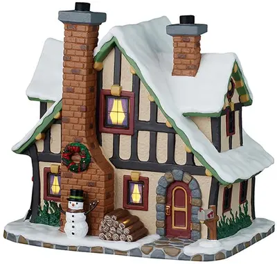 Lemax winter holiday lodge verlicht kersthuisje Caddington Village 2025 - afbeelding 1