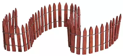 Lemax wired wooden fence kerstdorp accessoire 2008 - afbeelding 1