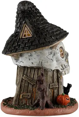 Lemax witch's skull hut verlicht huisje Spooky Town 2026 - afbeelding 2