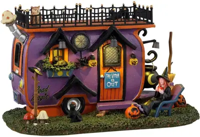Lemax witch vanlife verlicht tafereel Spooky Town 2023 - afbeelding 1