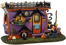 Lemax witch vanlife verlicht tafereel Spooky Town 2023 - afbeelding 1