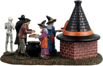 Lemax zelda's black hat pizzeria verlicht tafereel Spooky Town 2026 - afbeelding 4