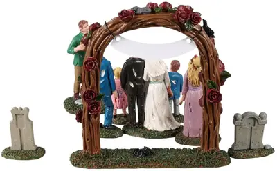 Lemax zombie wedding party, set of 9 tafereel Spooky Town 2022 - afbeelding 4