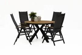 Lesli Living diningset arezzo 120 verstelbaar antraciet kopen?