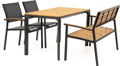 Lesli Living diningset arezzo 130 dining antraciet