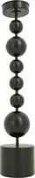 Lesli Living kandelaar metaal bollen 11.5x57cm zwart - afbeelding 1