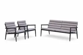 Lesli Living stoel-bank loungeset citrus antraciet - afbeelding 2