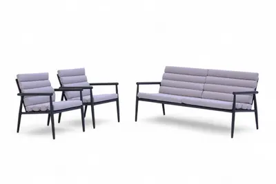 Lesli Living stoel-bank loungeset citrus antraciet - afbeelding 2