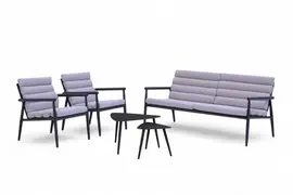 Lesli Living stoel-bank loungeset citrus tefia antraciet - afbeelding 2