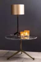 Light & Living bijzettafel metaal lomelo marmer 60x41cm zwart  - afbeelding 6