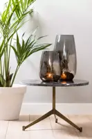 Light & Living bijzettafel metaal lomelo marmer 60x41cm zwart  - afbeelding 7