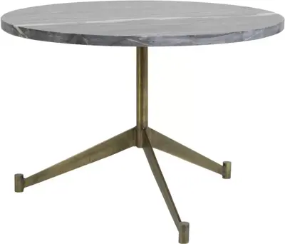 Light & Living bijzettafel metaal lomelo marmer 60x41cm zwart  - afbeelding 1