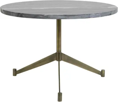 Light & Living bijzettafel metaal lomelo marmer 60x41cm zwart  - afbeelding 2