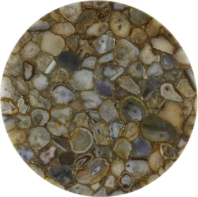 Light & Living bijzettafel metaal rickerd 48x53cm geel  - afbeelding 4