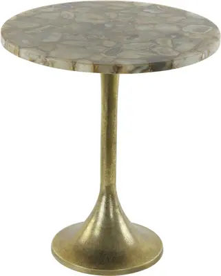 Light & Living bijzettafel metaal rickerd 48x53cm geel  - afbeelding 2