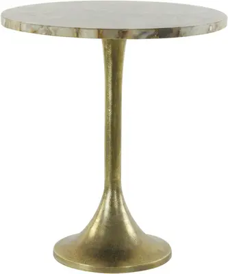 Light & Living bijzettafel metaal rickerd 48x53cm geel  - afbeelding 1
