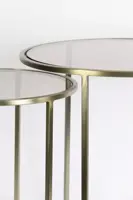 Light & Living bijzettafel set van 2 glas duarte goud - afbeelding 3