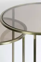 Light & Living bijzettafel set van 2 glas duarte goud - afbeelding 4