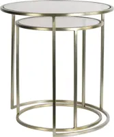 Light & Living bijzettafel set van 2 glas duarte goud - afbeelding 5