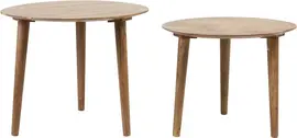Light & Living bijzettafel set van 2 hout chakir hout - afbeelding 2