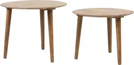Light & Living bijzettafel set van 2 hout chakir hout - afbeelding 1