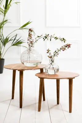 Light & Living bijzettafel set van 2 hout chakir hout - afbeelding 3