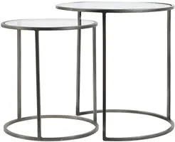 Light & Living bijzettafel set van 2 metaal duarte zilver kopen?